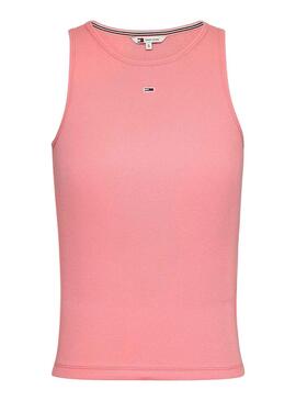 Camisa Tommy Jeans Essential Rosa para Mulher