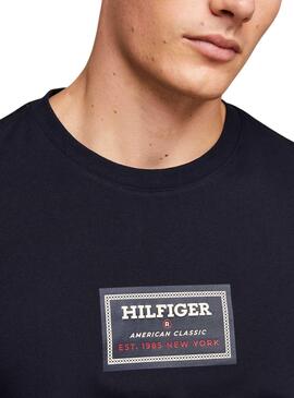 Camiseta Tommy Hilfiger Label HD Marinho Masculina