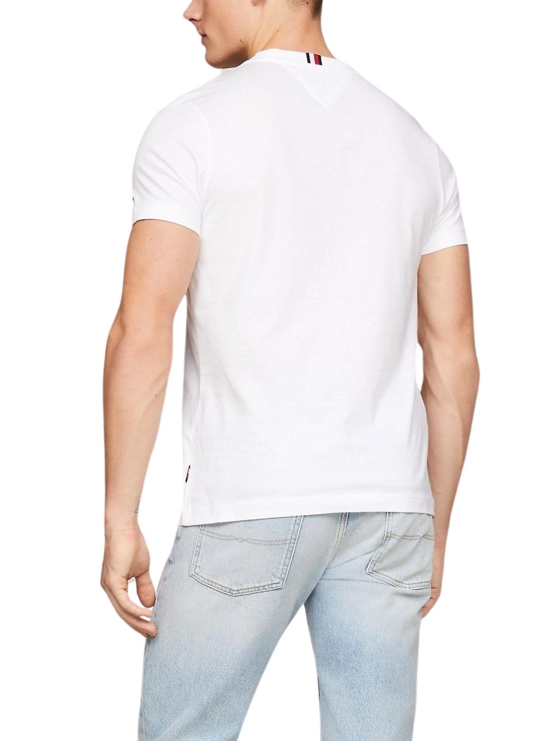 Camiseta Tommy Hilfiger Global Branca para Homem