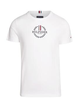 Camiseta Tommy Hilfiger Global Branca para Homem