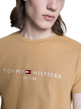 Camisa Tommy Hilfiger Logo Cáqui para Homem