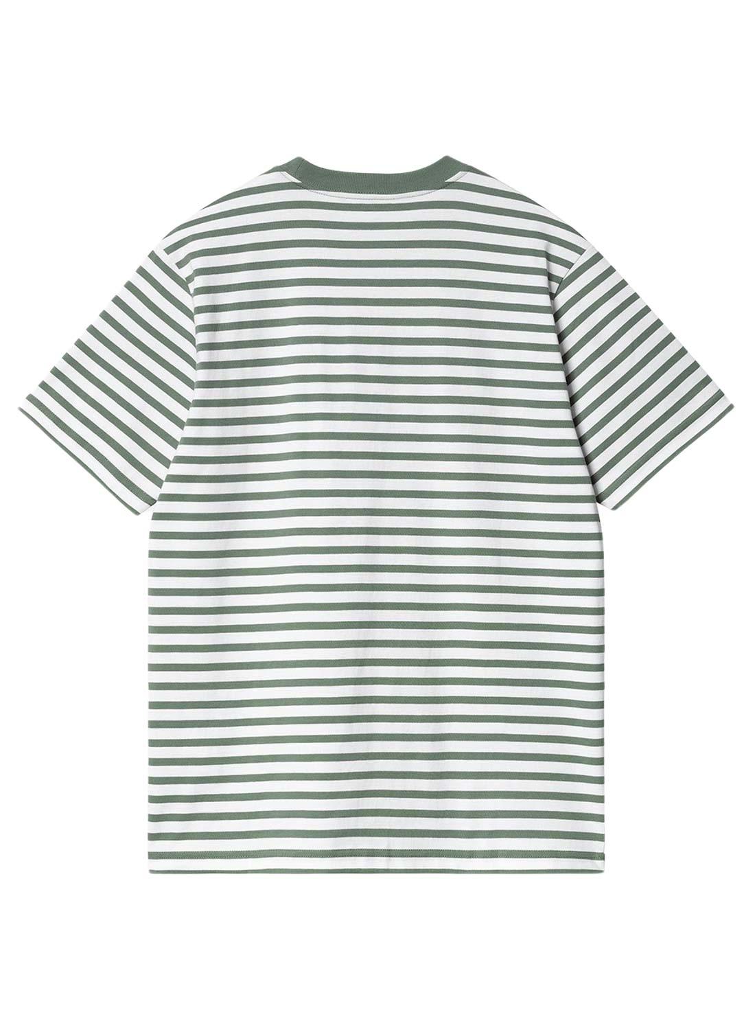 Camiseta Carhartt Pocket Listra Verde para Homens