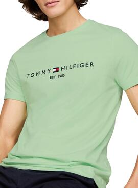 Camisa Tommy Hilfiger Mint Logo para Homem