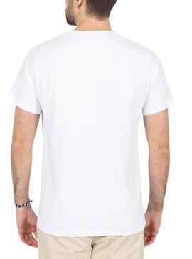 Camisa O Polvo Estampado Havaiano Branco Homem
