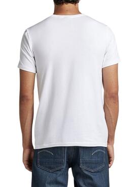 Camiseta G-Star Slim Base Branca Para Homem.