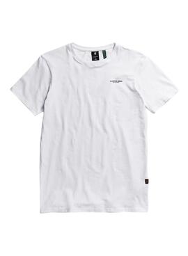 Camiseta G-Star Slim Base Branca Para Homem.