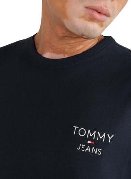 Camiseta Tommy Jeans Regular Corporativa Marinho.