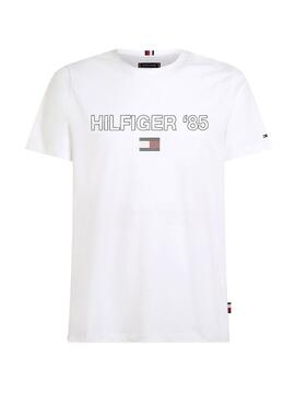 Camiseta Tommy Hilfiger 85 Branca para Homem.