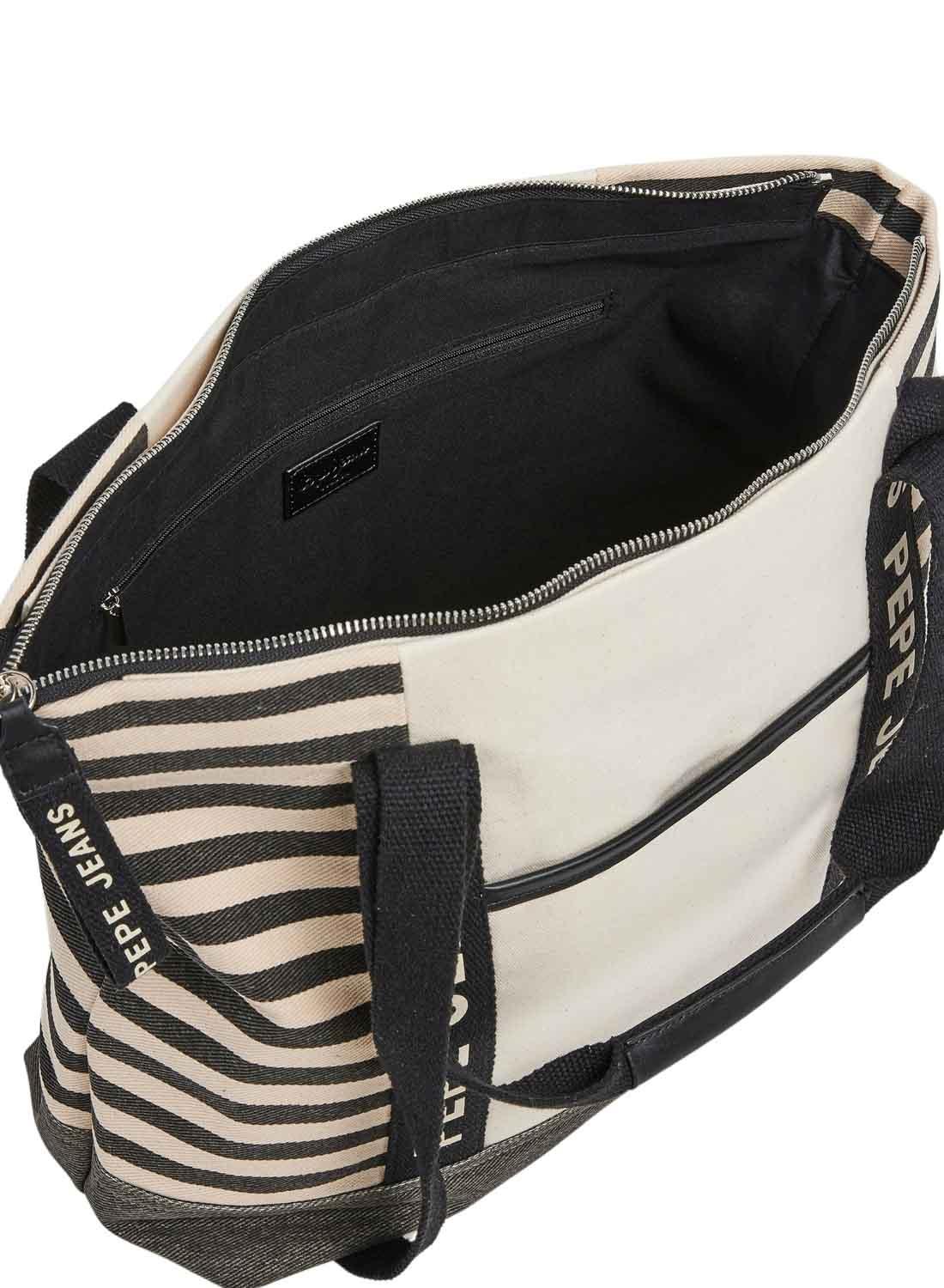 Bolsa Pepe Jeans Zoey Lottie Branco e Preto