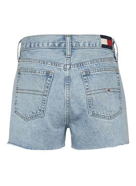 Shorts Tommy Jeans Hot Pant Denim Light Azul Mulher