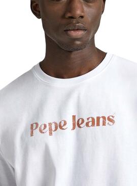 Camiseta Pepe Jeans Clifton Branca Para Homem