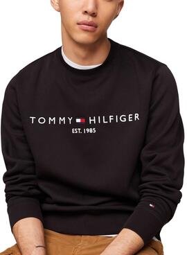 Moletom Tommy Hilfiger Logo Preto para Homem