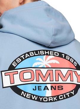 Moletom Tommy Jeans Archive Azul para Homem