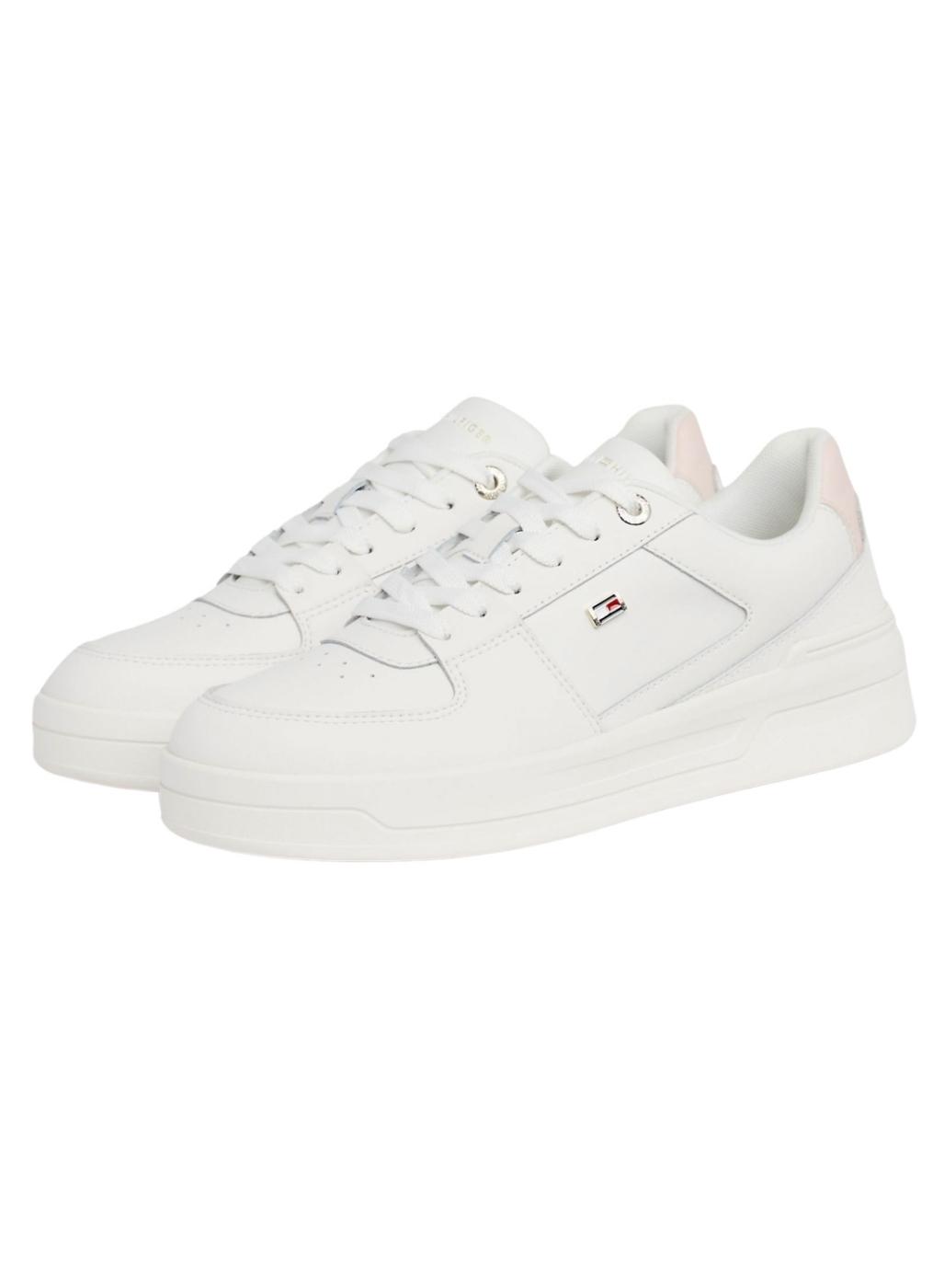 Sapatilhas Tommy Hilfiger Basket Branco para Mulher.