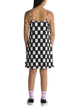 Vestido Vans Venton Checker Branco e Preto Para Mulher