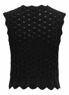 Top Apenas Luna Crochet Preto Para Mulher