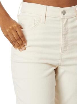 Calças Jeans Levis High Cintura Mom Beige Mulher