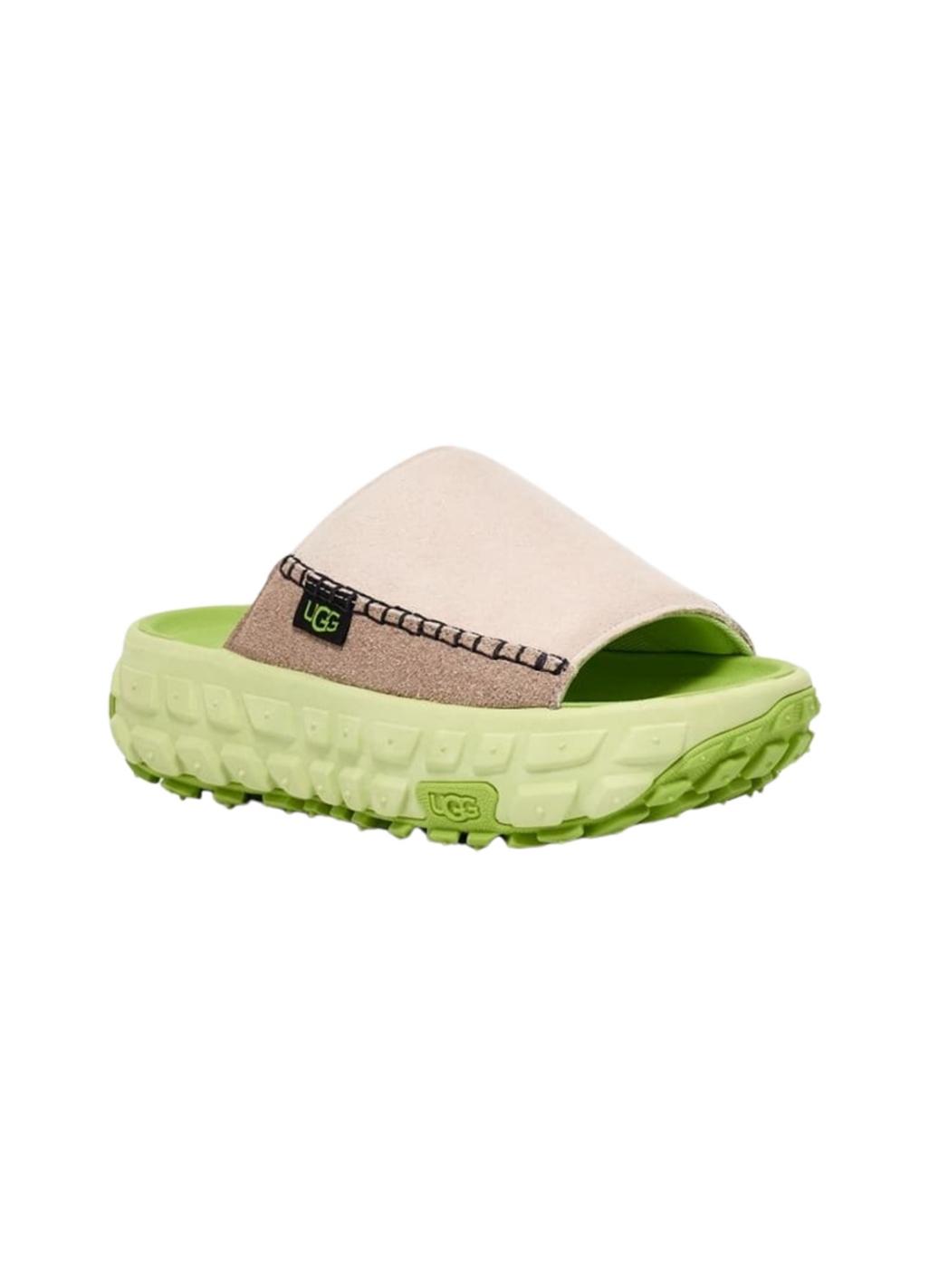 Sandálias UGG Venture Daze Slide Bege e Verde para Mulher.