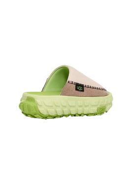 Sandálias UGG Venture Daze Slide Bege e Verde para Mulher.