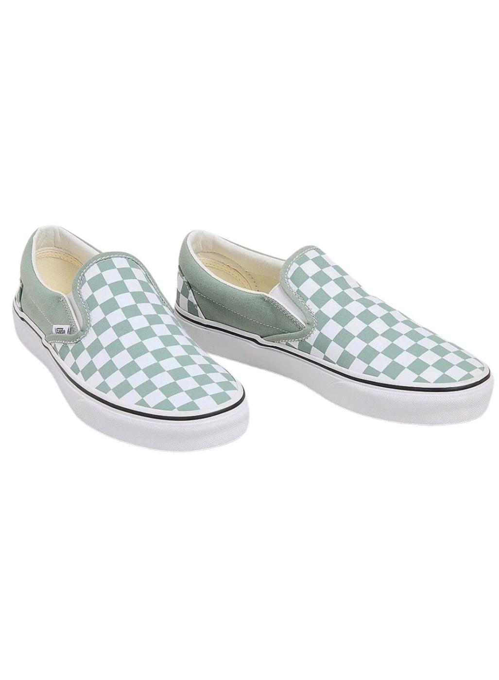 Sapatilhas Vans Slip-On Checkerboard Azul para Mulher.