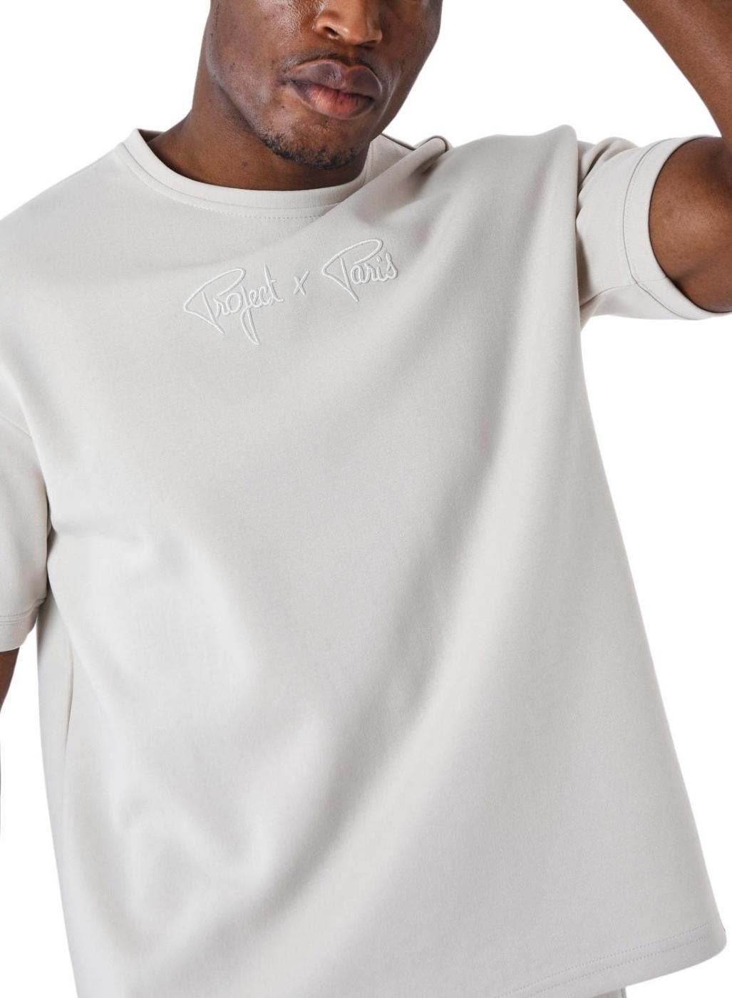 Camiseta Project x Paris Weight Beige para Homem.