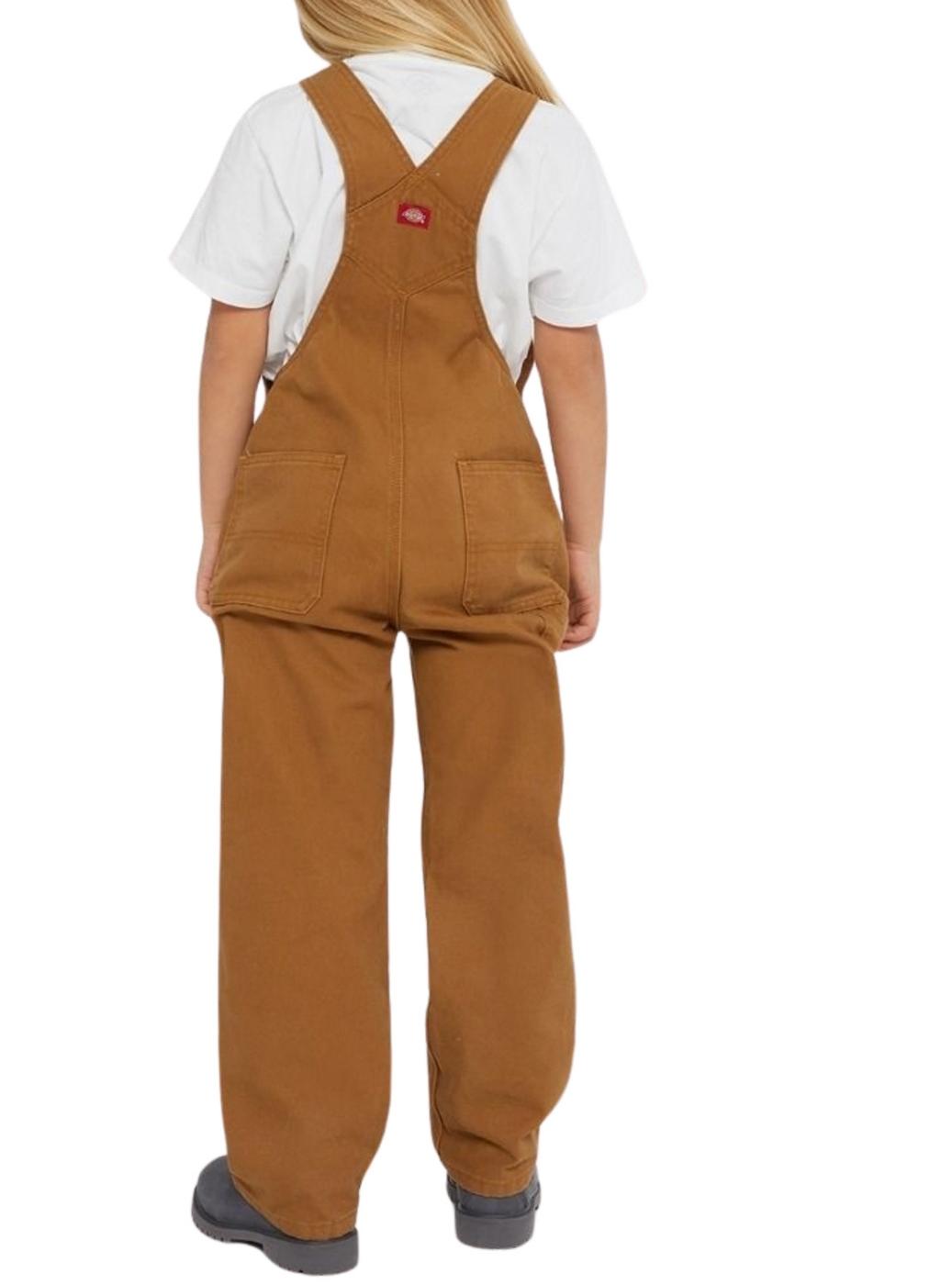 Macacão Dickies Duck Rib Rinsed Marrom Para Menina