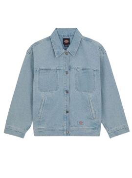 Jaqueta Dickies Herndon Jacket Denim Azul Para Mulher