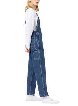 Overall Dickies Classic Denim Azul Para Mulher.