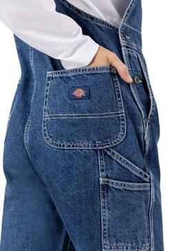 Overall Dickies Classic Denim Azul Para Mulher.