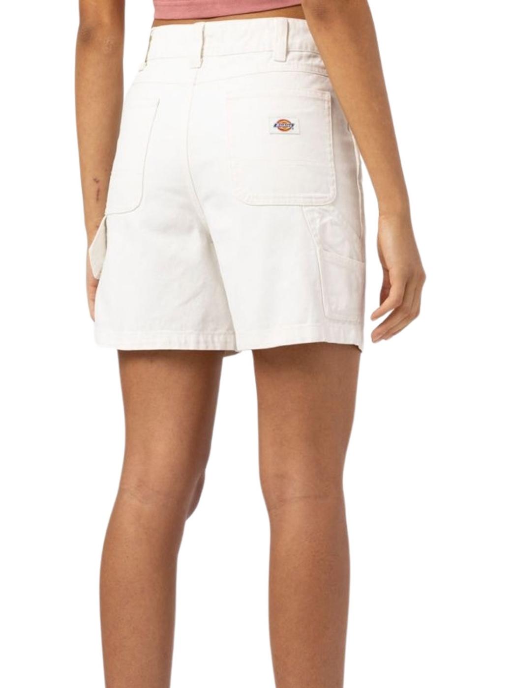 Short Dickies Duck Canvas Carpenter Branco Para Mulher.