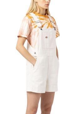 Macacão Dickies Duck Canvas Branco para Mulher.