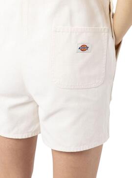 Macacão Dickies Duck Canvas Branco para Mulher.