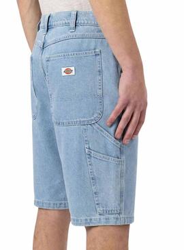 Bermuda Dickies Garyville Jeans Azul Para Homens