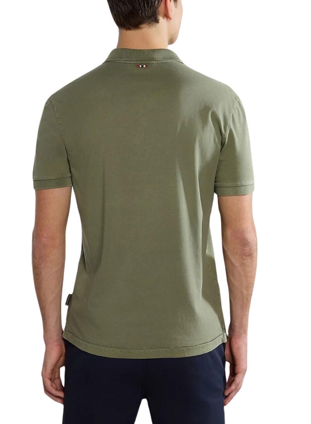 Camisa Polo Napapijri Elbas Verde Para Homem