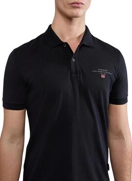 Camisa Polo Napapijri Elbas preta para mulher