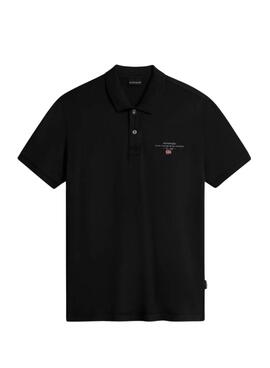 Camisa Polo Napapijri Elbas preta para mulher