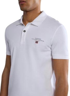 Camisa Polo Napapijri Elbas Branca Para Homens