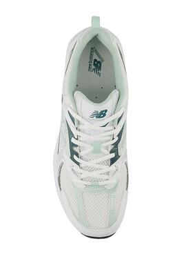 Sapatilhas New Balance 530 Branco Verde Para Mulher.