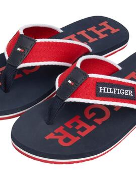 Chinelos Tommy Hilfiger Beach Vermelho para Homem