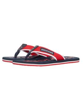 Chinelos Tommy Hilfiger Beach Vermelho para Homem