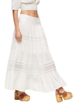 Saia Superdry Ibiza Maxi Branca Para Mulher