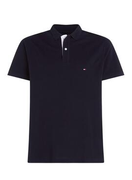 Camisa Polo Tommy Hilfiger Monotipo Marinho Para Homem