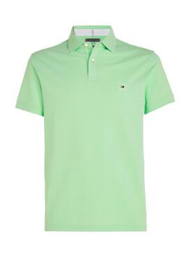 Camisa polo Tommy Hilfiger 1985 verde menta para homem.