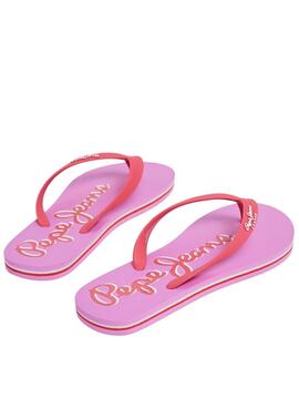 Chinelos Pepe jeans Bay Beach Brand Rosa Para Mulher