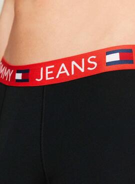 Conjunto de 3 cuecas Tommy Jeans Trunk preto para homem.