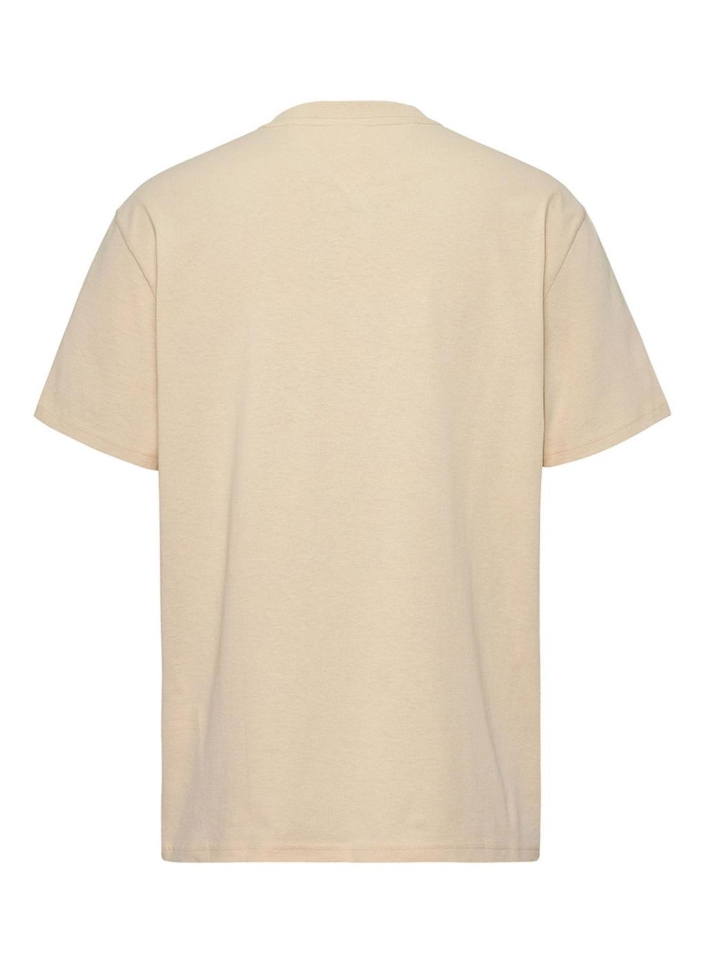 Camiseta Tommy Jeans Spray Pop Beige Para Homem