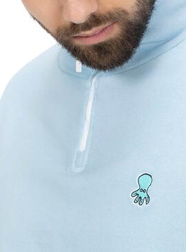 Moletom El Pulpo Perkins Patch Azul Para Homens