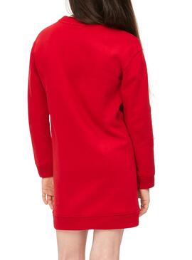 Vestido Calvin Klein Triplo Logotipo Vermelho Para