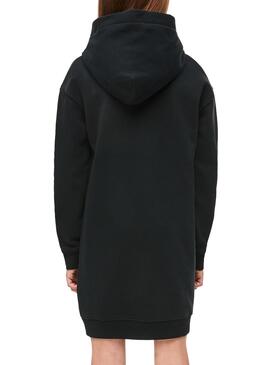 Vestido Calvin Klein Monogram Preto com capuz 