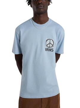 Camiseta Vans Sunbaked Azul Para Hombre - Camiseta Vans Sunbaked Azul Para Homem